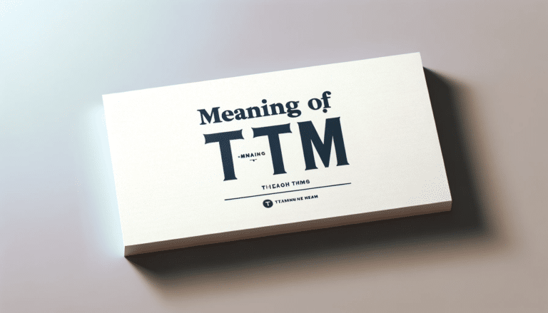 meaning of ttm