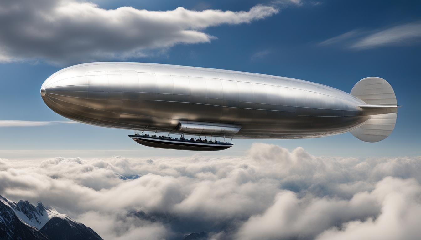 Zeppelin in flight